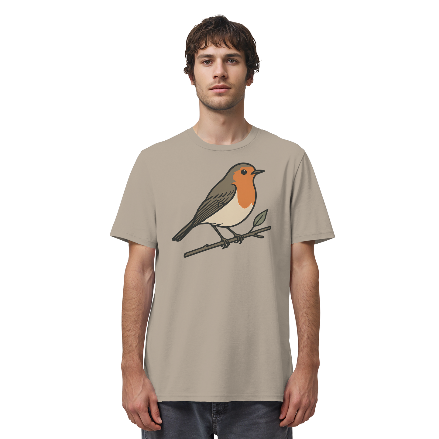 Zweigsitz – Rotkehlchen - Organic Shirt